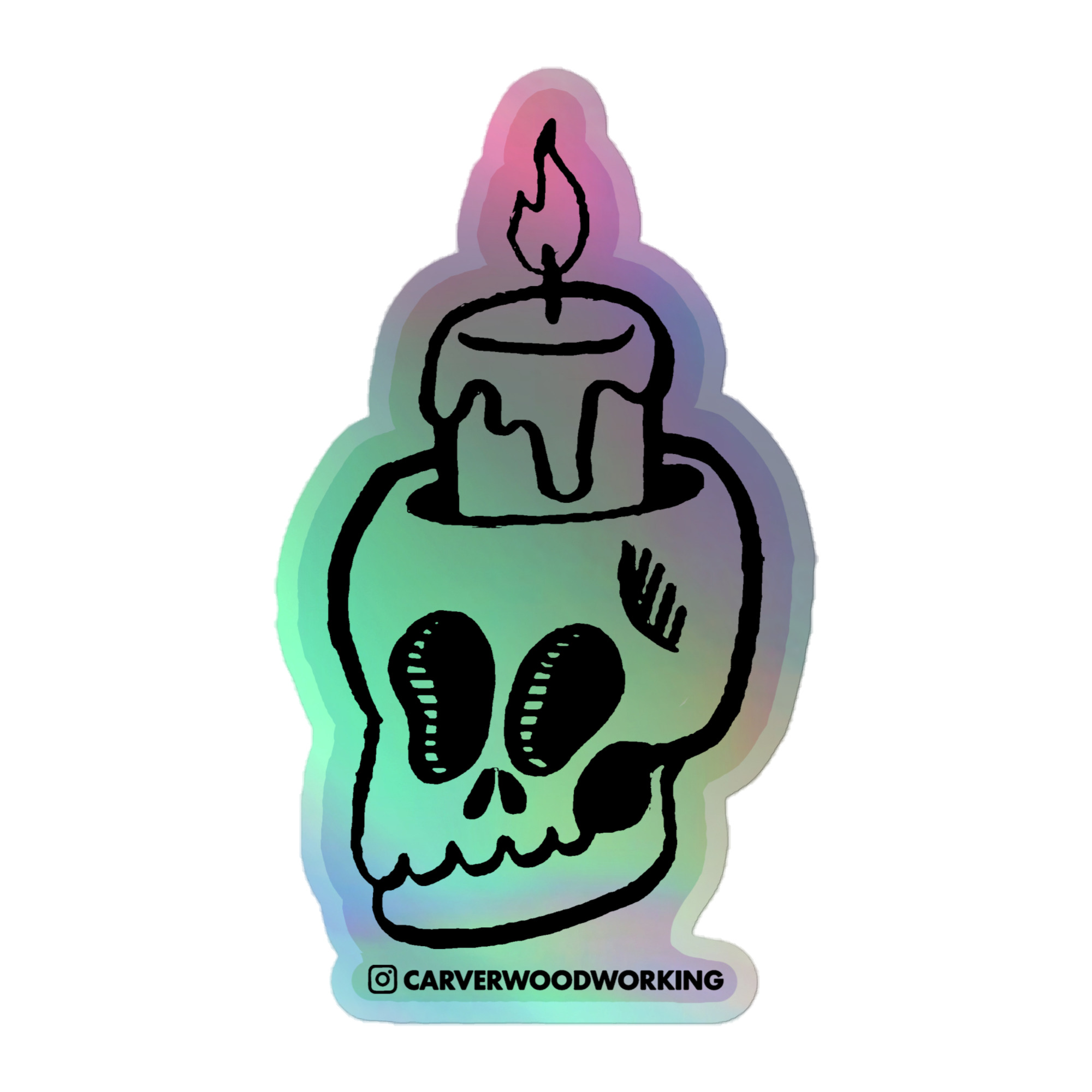 Holographic Carver Woodworking Skull by ARTbySAMM - Image 3